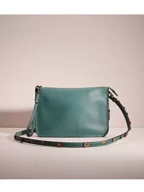 Coach 1941 Tea Rose Soho Crossbody Bag Pewter Dark Turquoise